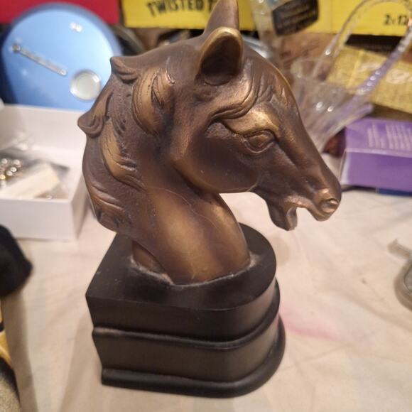 Vintage Single Horse Head Brass Bookend / Paperweight 1996 - Picture 1 of 5
